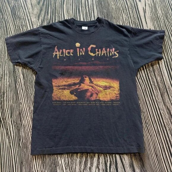 Tops - Dirt 90s Heavy Metal 1992 Unisex Black T-shirt